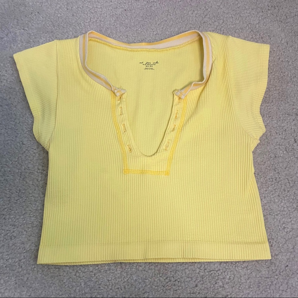 Urban Outfitters Go For Gold Top Yellow